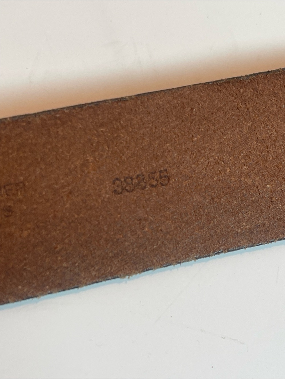 Vintage J.Crew Genuine Italian Leather Belt Brown Minimalist Basic Sz 34 Unisex - Picture 7 of 10